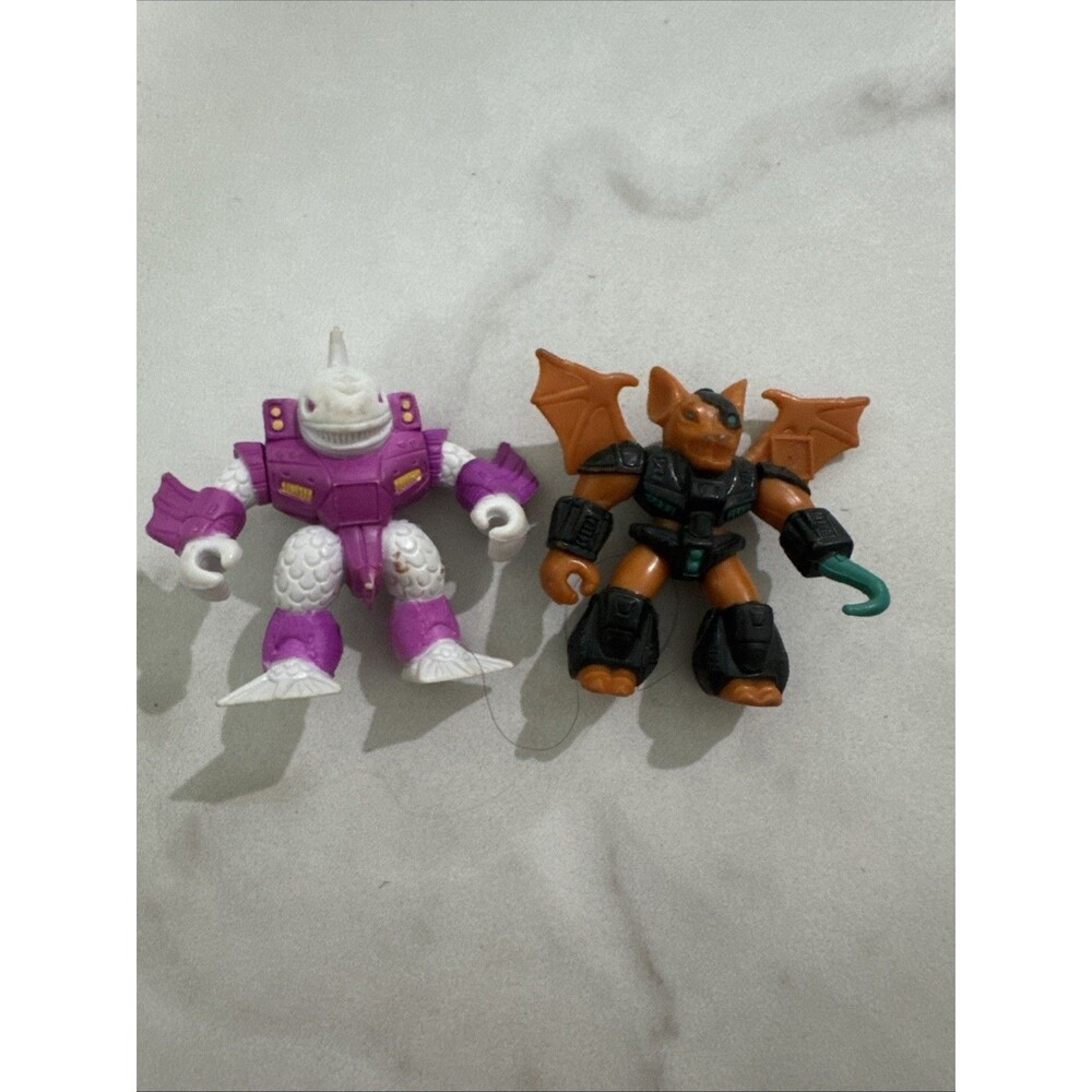 Vintage 1980s Takara Hasbro Battle Beasts Set of 2 Blitzkrieg Bat & Killer Carp